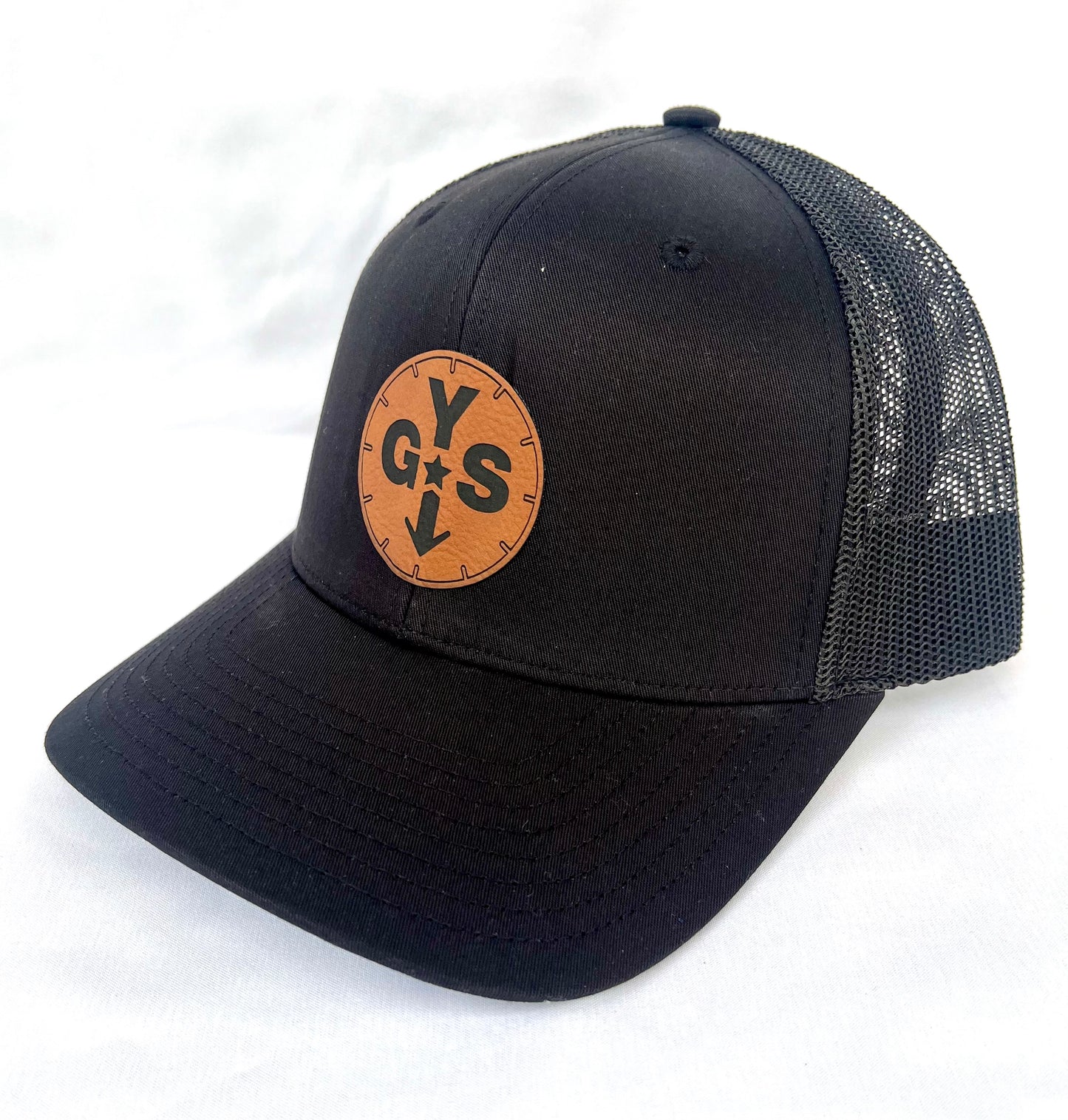 GYS Leather Patch Hat - Black/Black