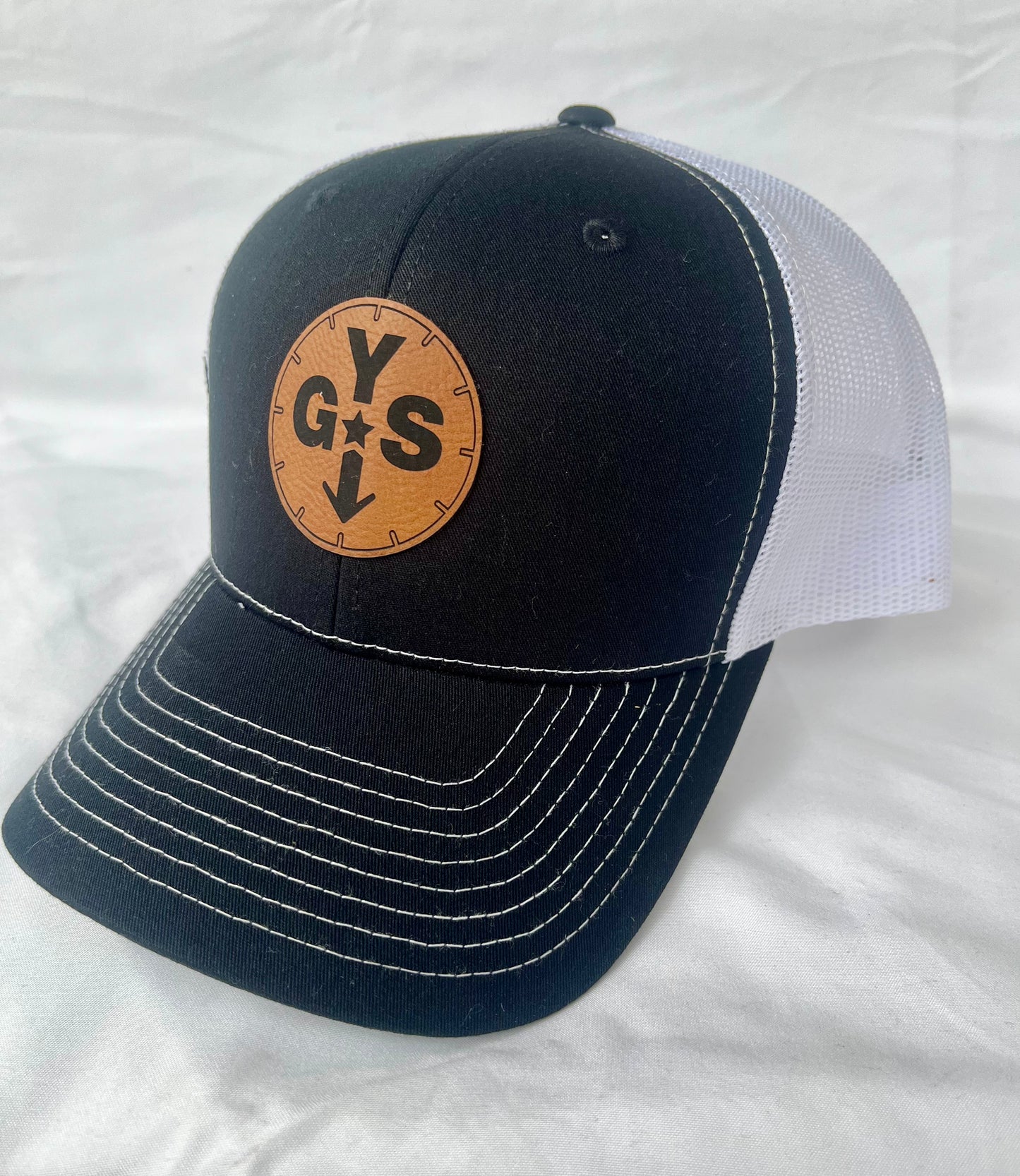 GYS Leather Patch Hat - Black/White