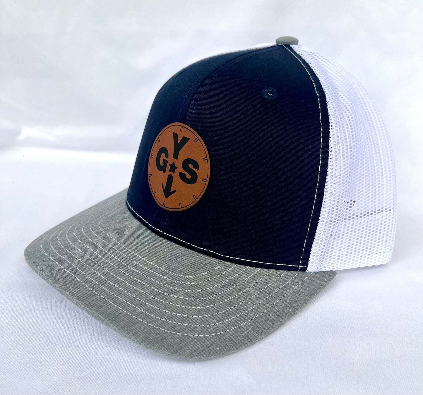 GYS Leather Patch Hat - Navy/White/Gray